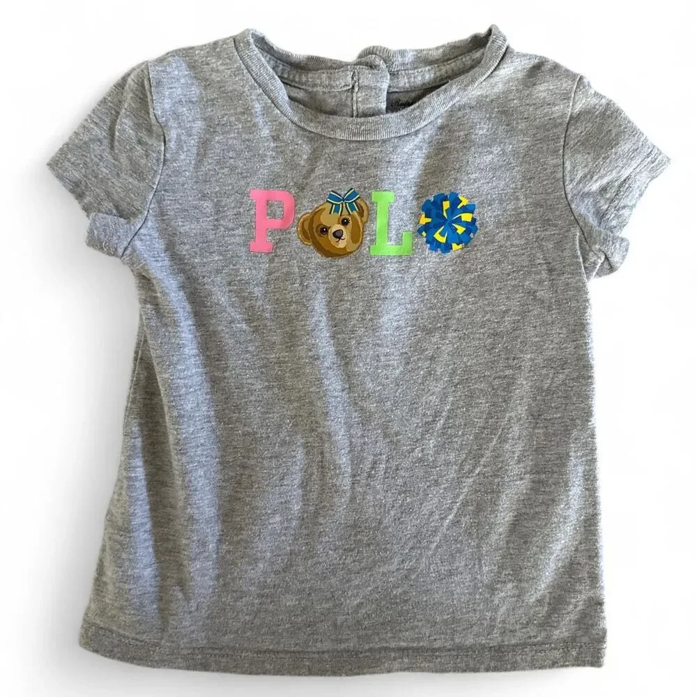 Ralph Lauren Toddler Girl Outfit Set | Polo T-Shirt & Leggings | 18 Months